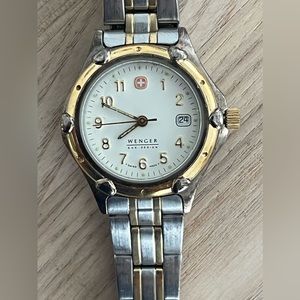 Wenger Ladies Watch S.A.K. Design White Dial Two Tone Bracelet Date Window
